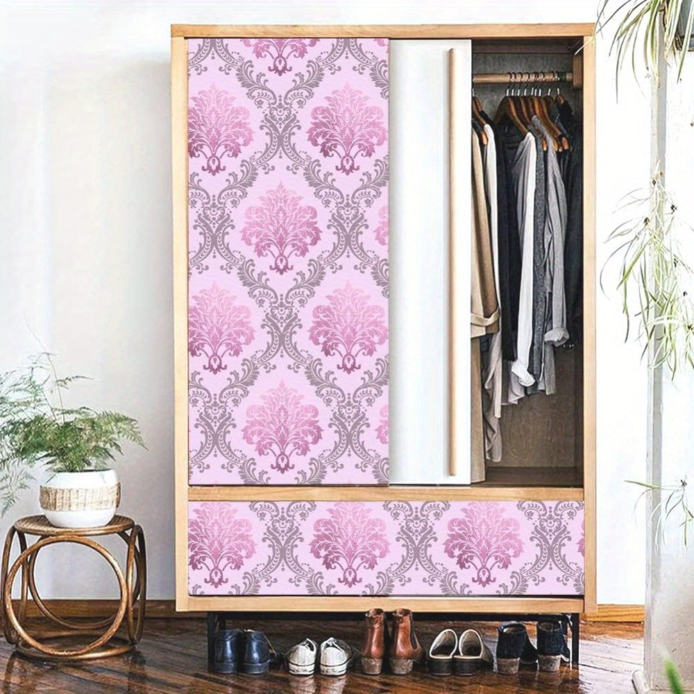 European Style PVC Wallpaper, Silvery Flower Pattern