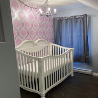European Style PVC Wallpaper, Silvery Flower Pattern