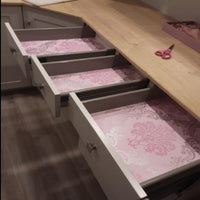 European Style PVC Wallpaper, Silvery Flower Pattern