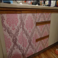 European Style PVC Wallpaper, Silvery Flower Pattern