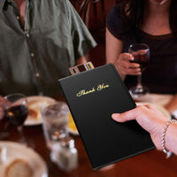 Budgetizer Check Presenters for Restaurants | 6pcs Black Guest Check Books with Golden Lettering | Durable & Professional Design | Includes Pen Slot, Cash Compartment & Receipt Holder | Ideal for Servers