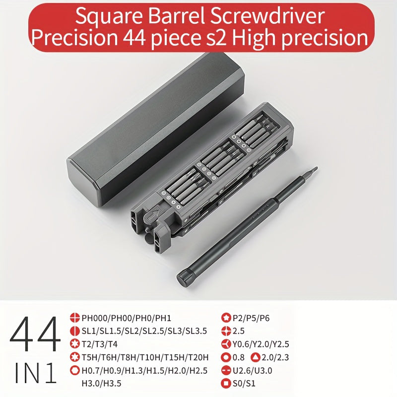 Precision Screwdriver Set - Magnetic Torx Bit Kit with Carbon Steel Heads - 44 in 1