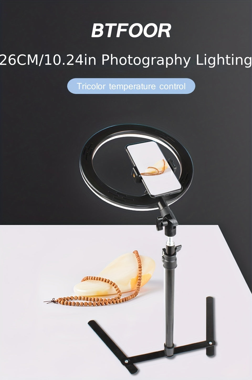 LED Ring Light with Tripod Stand - USB Powered - 26.01cm