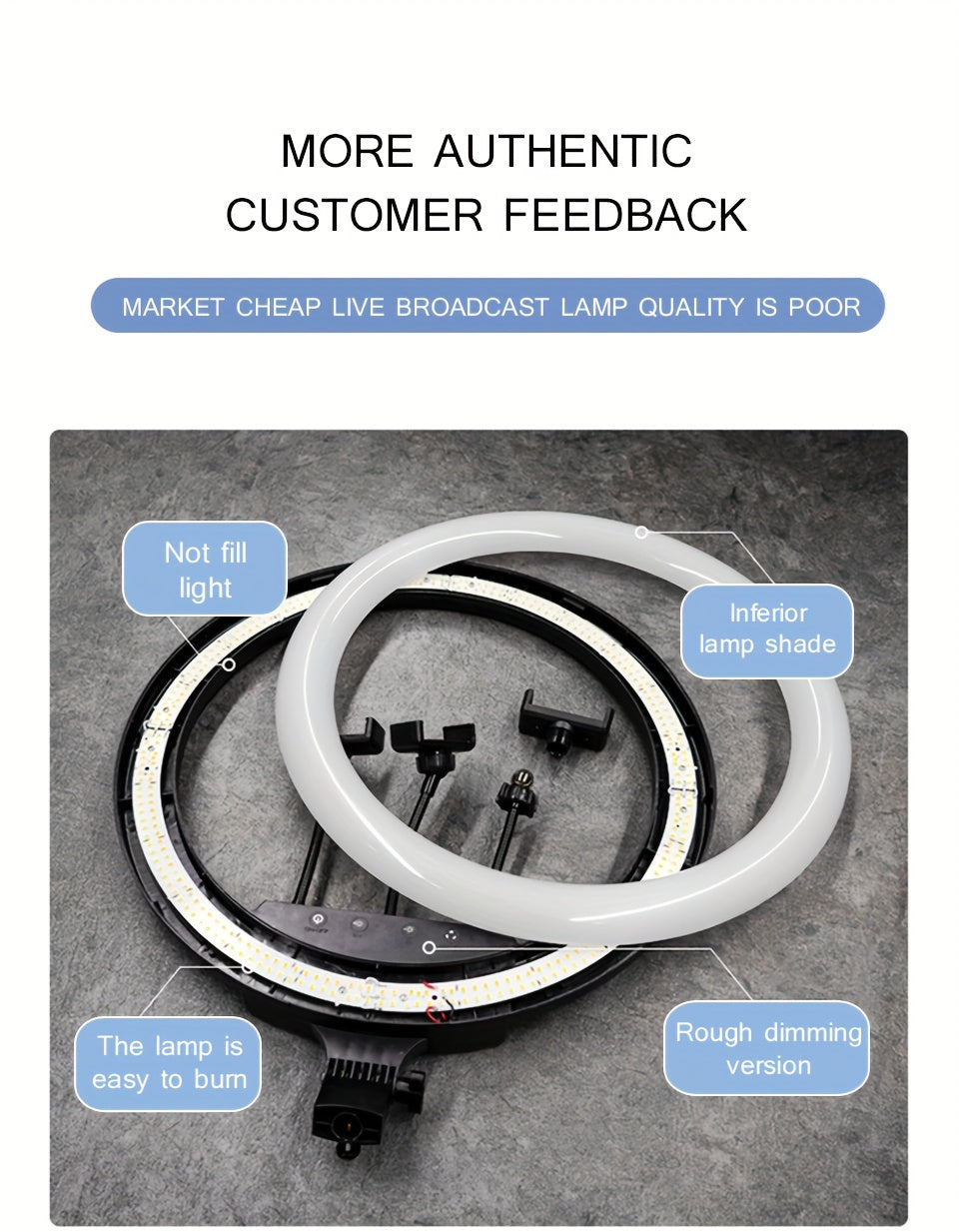 LED Ring Light with Tripod Stand - USB Powered - 26.01cm