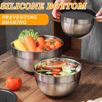 Stainless Steel Mixing Bowl Set with Sealing Lids