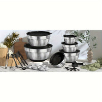 Stainless Steel Mixing Bowl Set with Sealing Lids