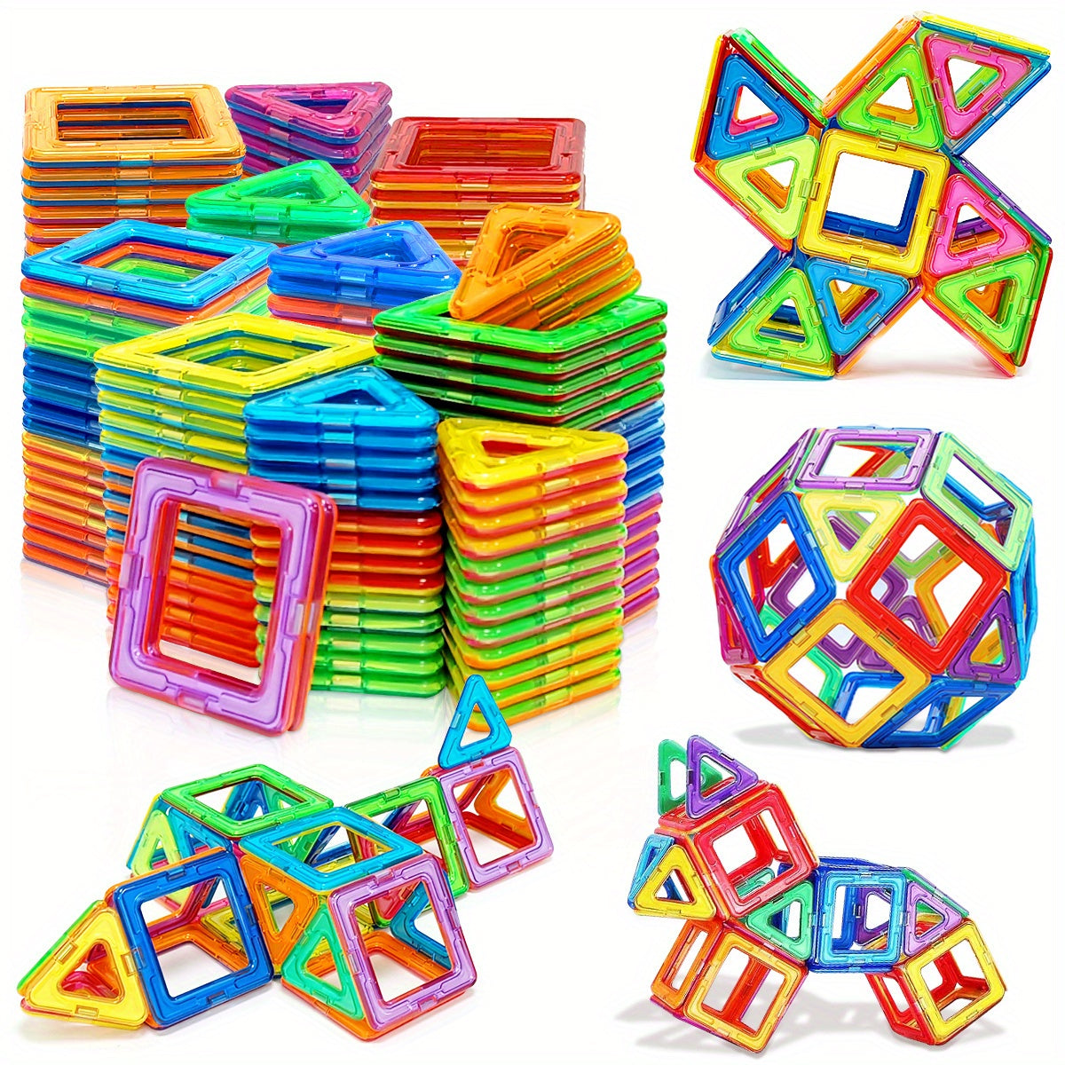 Magnetic Blocks Building Toys, Improve Creativity Hands-On Ability 3D Puzzle Design Toy, for 3 - 6 Years Old Best Birthday Halloween Gifts Random Color