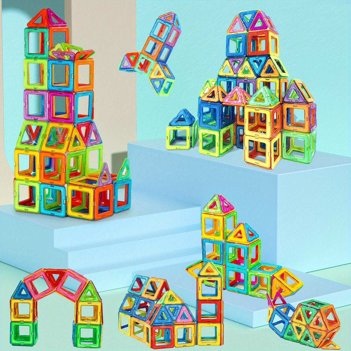Magnetic Blocks Building Toys, Improve Creativity Hands-On Ability 3D Puzzle Design Toy, for 3 - 6 Years Old Best Birthday Halloween Gifts Random Color