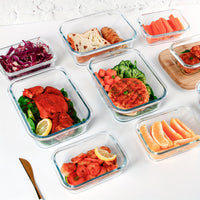 10 Pcs Premium Glass Meal Prep Containers