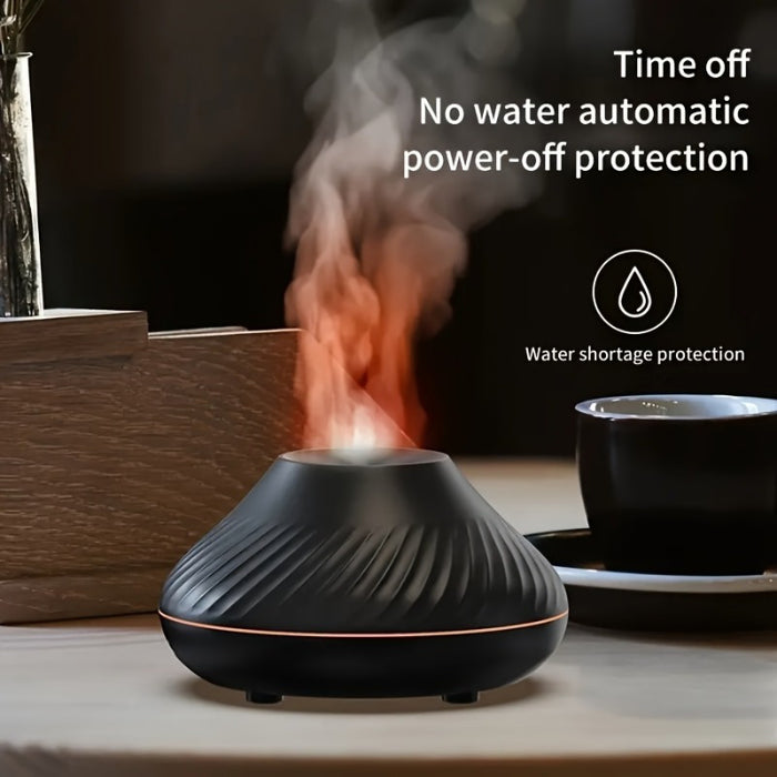 New Flame Light Aromatherapy Humidifier Ultrasonic Spray Fragrance Replenishment Expansion Fragrance Machine Essential Oil Humidifier Aromatherapy Machine Candle 7-Color Atmosphere Light Bathroom Lighting