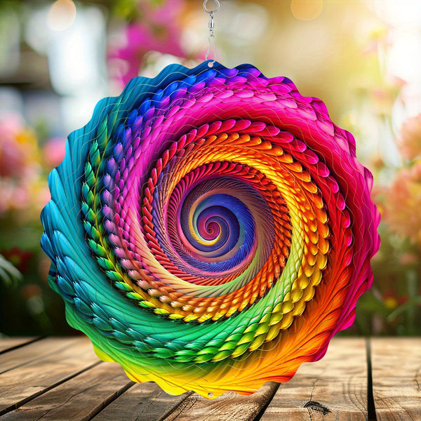 Multicolor Mandala 3D Metal Wind Spinner