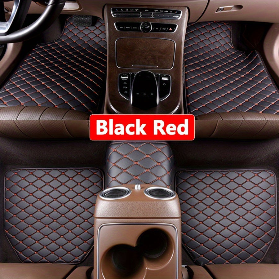 Universal Waterproof PU Leather Car Floor Mats - 5pcs - Durable And Stylish