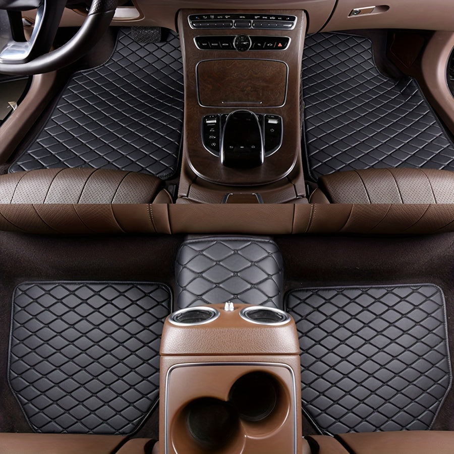 Universal Waterproof PU Leather Car Floor Mats - 5pcs - Durable And Stylish