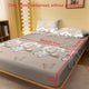 Modern Floral Butterfly Pattern Quilted Fitted Sheet, 100% Polyester, Active Print, Lightweight Fabric 80-85g, Up to 29cm Mattress Depth, Machine Washable - Single Fitted Bedspread without Pillowcase