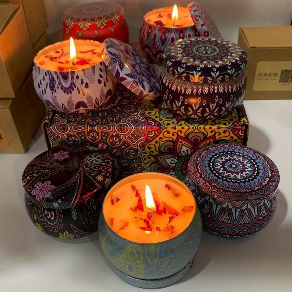 Festive Aromatherapy Candle Gift Set - 4pcs