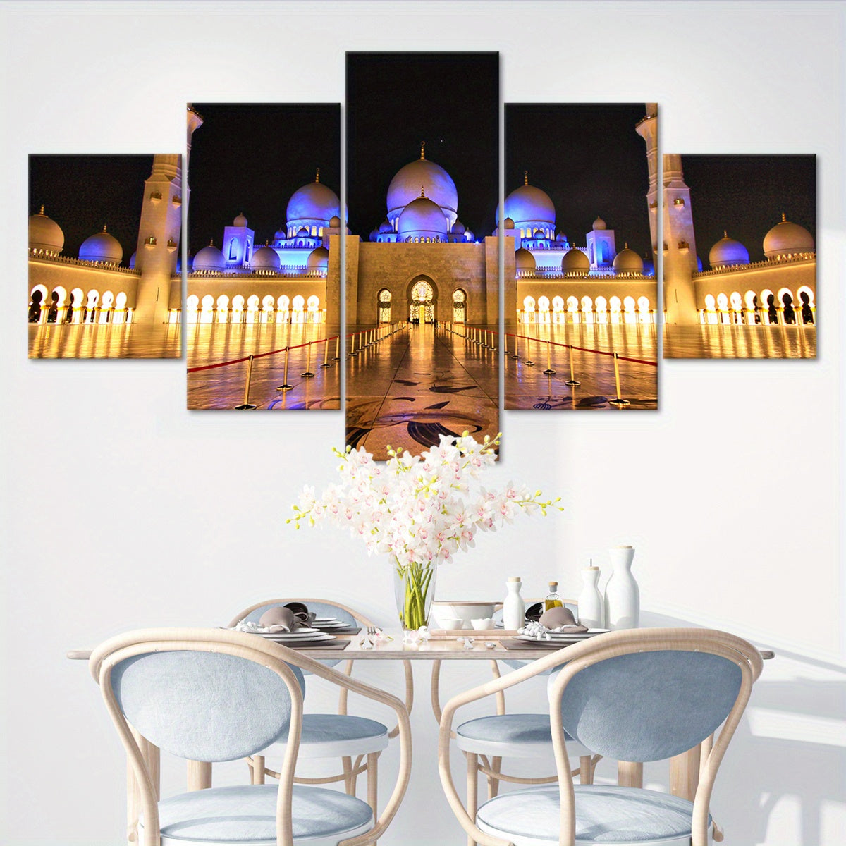 Wooden Framed Grand Mosque Canvas - 5pcs