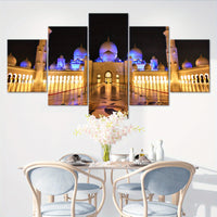 Wooden Framed Grand Mosque Canvas - 5pcs