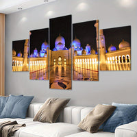 Wooden Framed Grand Mosque Canvas - 5pcs