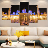 Wooden Framed Grand Mosque Canvas - 5pcs