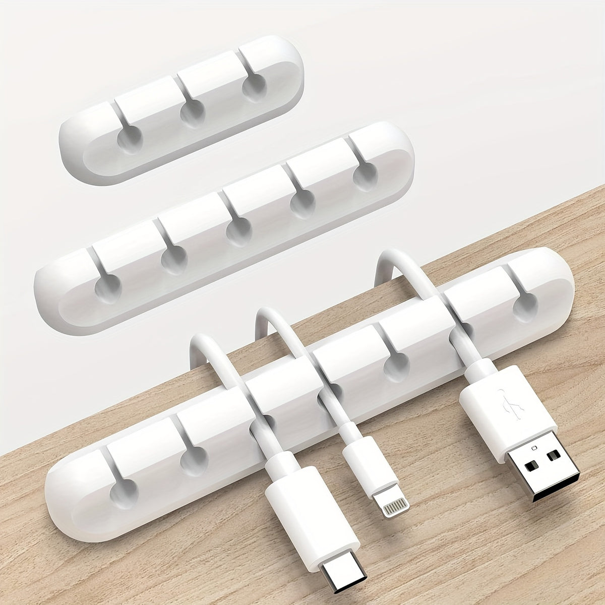 Cable Management Clips - 3/5/7 Slot Cord Organizer