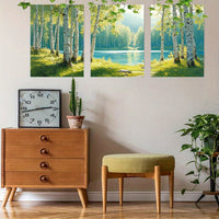 Birch Pond Forest Landscape - 3pcs