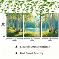 Birch Pond Forest Landscape - 3pcs