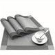 PVC Material Diagonal Frame Series Western Food Mat Premium Hotel Table Mat Disposable 6 Pack