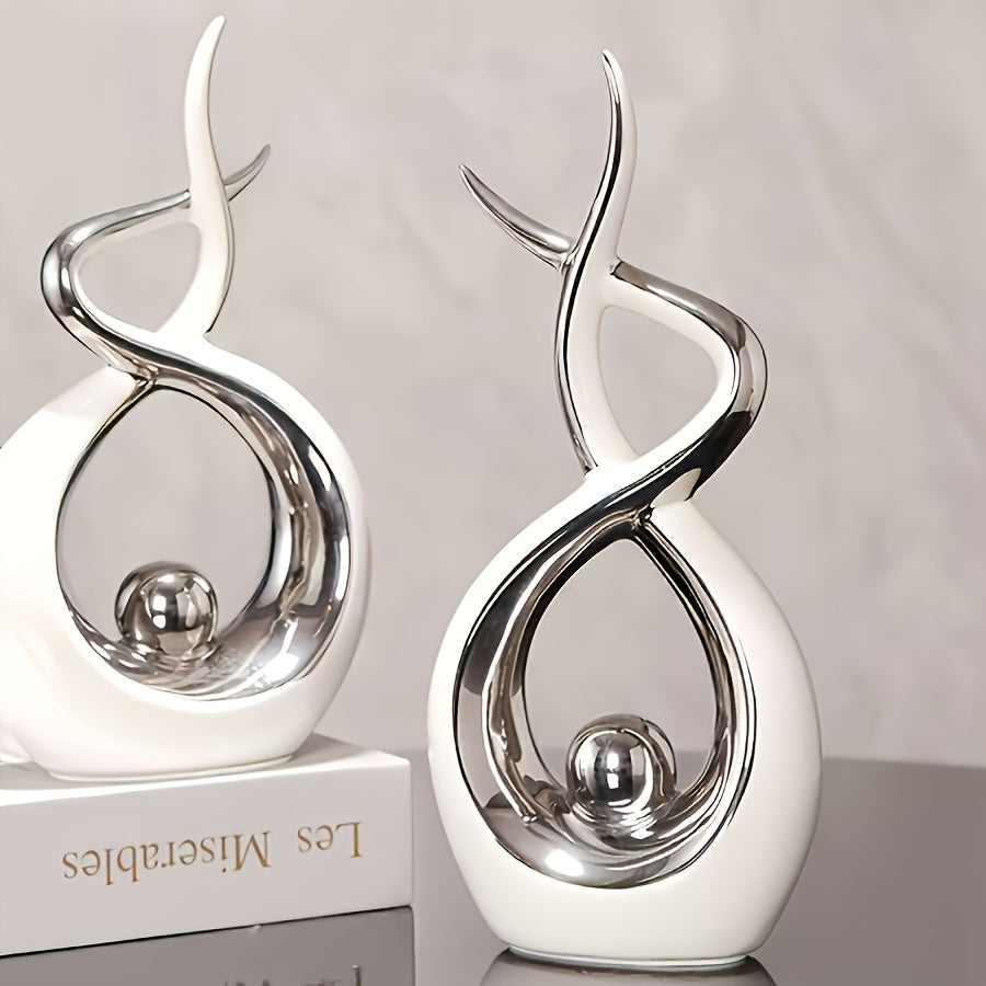 A pair of simple and modern home decoration ornaments