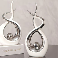 A pair of simple and modern home decoration ornaments