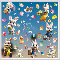 Happy Easter Window Clings - 9 Sheets /75pcs