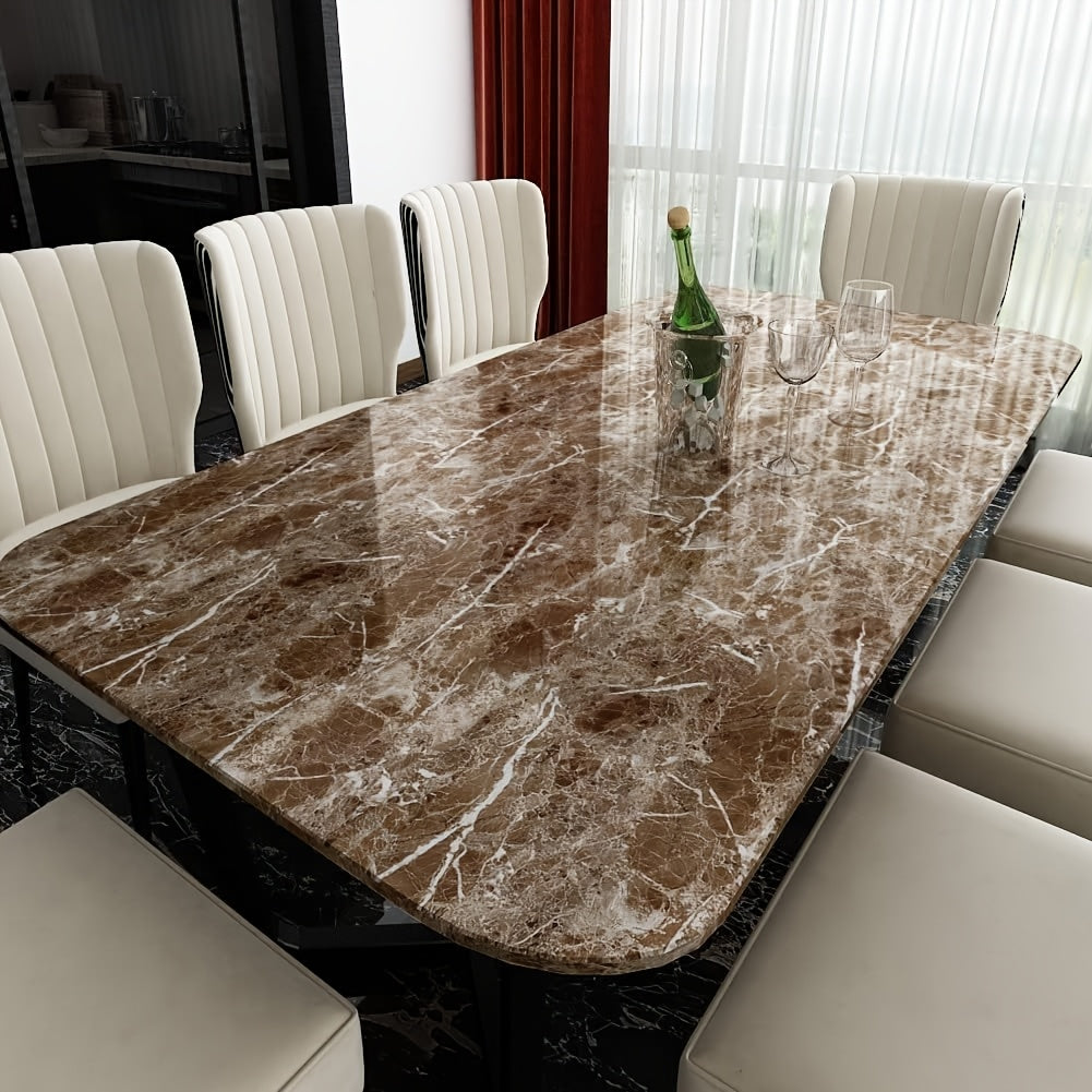 Luxurious Brown Marble Self-Adhesive Wallpaper