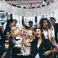 Golden Aluminum Foil Tassel Banner - Luxurious Metallic Streamer