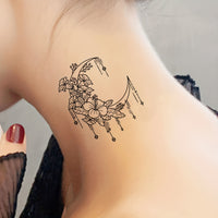 Hand Moon Flower Hannah Pattern Temporary Tattoo Stickers - 30pcs