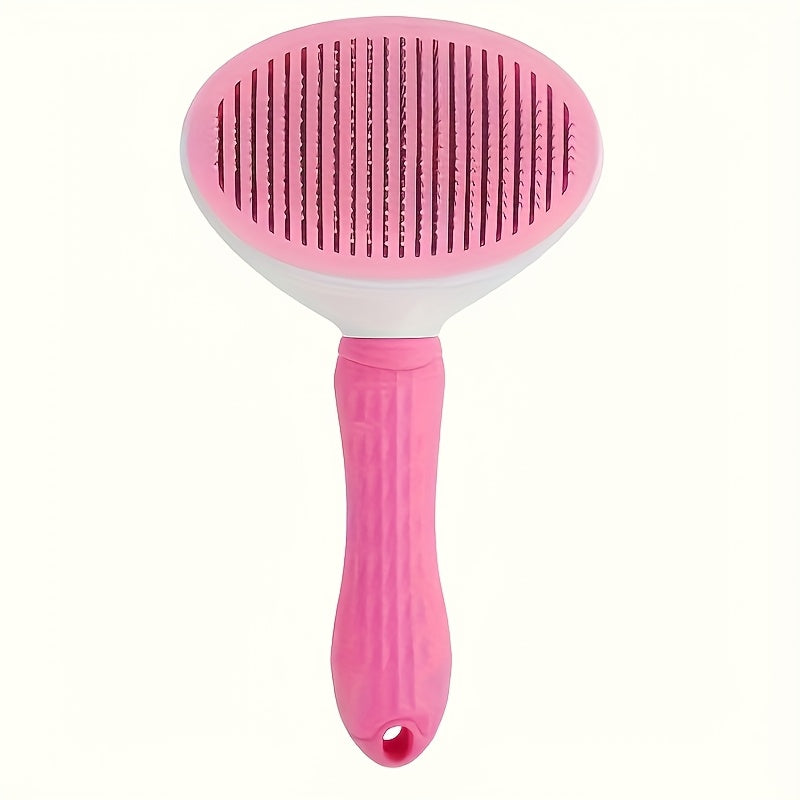 Pet Pro Stainless Steel Dog Grooming Brush - One-Click Hair Removal