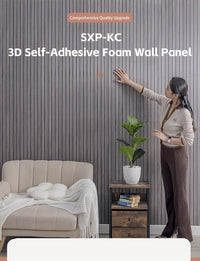 Self-Adhesive Grid Panel Wall Decal, SXP Peel and Stick 3D Wallpaper