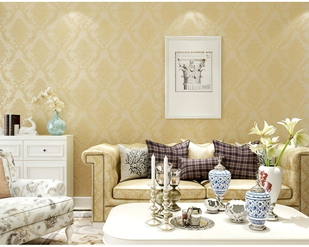 3D Embossed Self-Adhesive Wallpaper, Floral Pattern