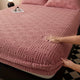 Luxury Soft Comfort Knitted Polyester Mattress Protector with Deep Pocket Fitted Sheet, Machine Washable, Breathable Dustproof Bedding for Bedroom and Guest Room - Single Fitted Cover 1pc