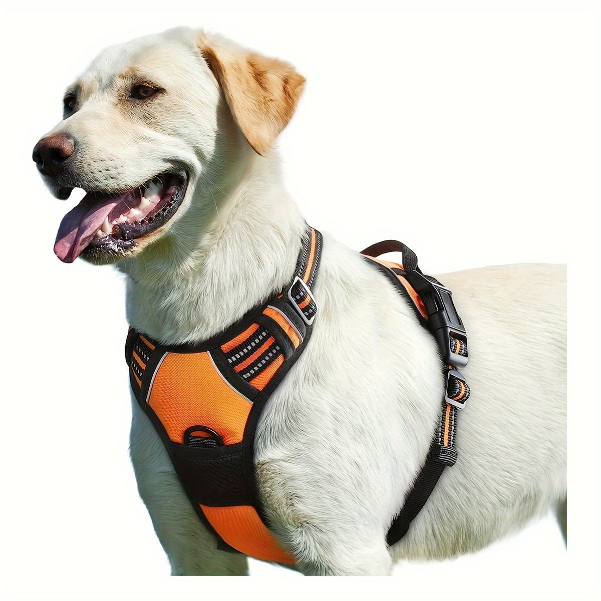 Dog Harness - No Pull Service Vest With Reflective Strips And Control Handle