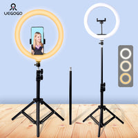 LED Selfie Ring Light - Extendable Tripod, 39cm