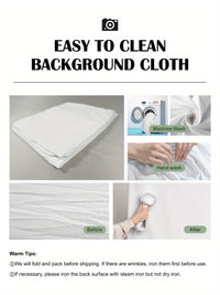 White Backdrop Curtains, 152.4x304.8cm 152.4x304.8cm, 100% Polyester