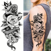 Realistic Sketches of Peony Roses - 36 Temporary Tattoos
