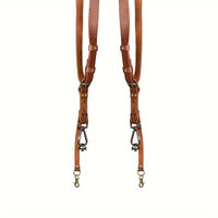 Leather Dual Camera Harness, Professional Photographer Adjustable Shoulder Straps