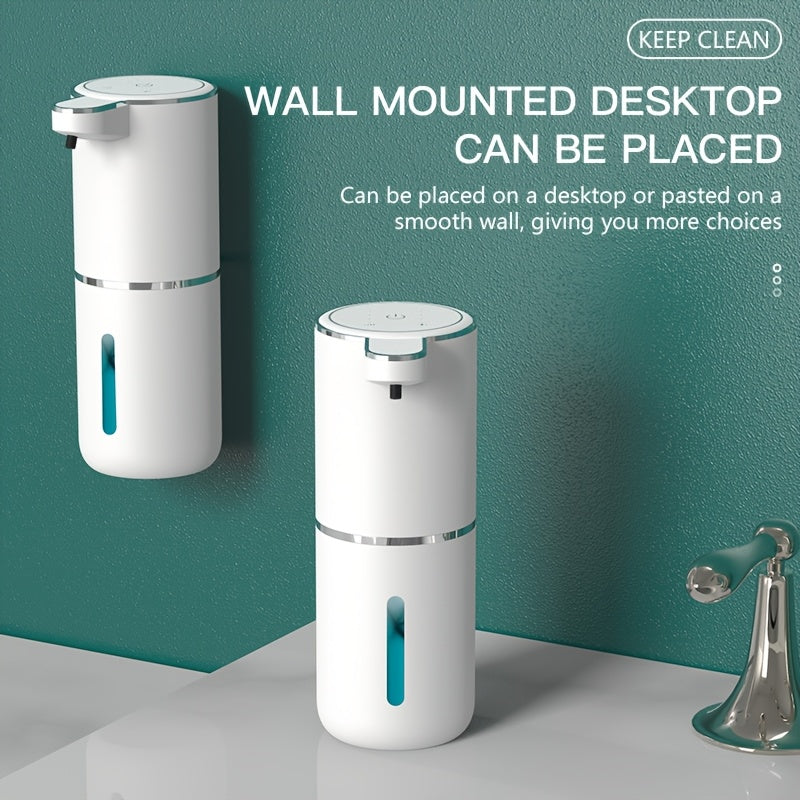 A 380Ml Bathroom Liquid Dispenser for Hand Soap, Featuring a Rechargeable, Wall-Mounted Automatic Sensor.