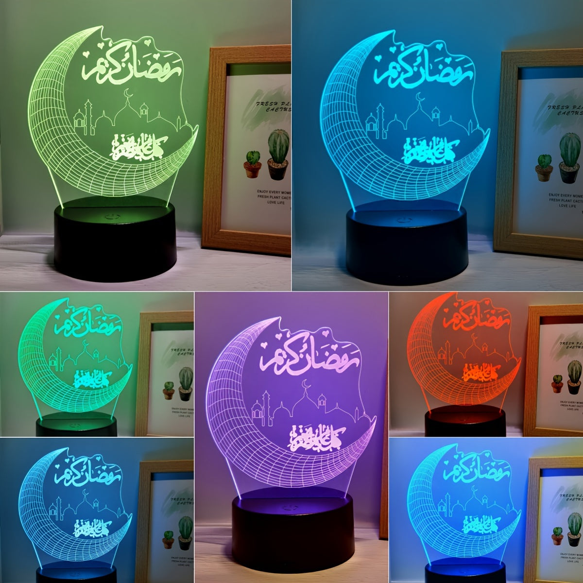 Enchanting Moon & Star Palace 3D Night Light