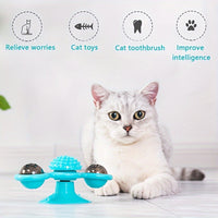 Fun Rotating Cat Toy, Windmill Turntable Design, Cat Teaser