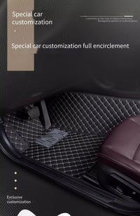LHD Car Floor Mat - Full Coverage Custom-fit Front and Rear Seat - 3pcs