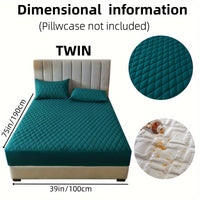 1pc Layered Solid Color Waterproof Mattress Protector (Without Pillowcase And Pillow Insert) Soft And Comfortable Mattress Cover Bedroom Guest Room Bedding Waterproof Mattress Protector Room Bedspread Non-slip All-inclusive P