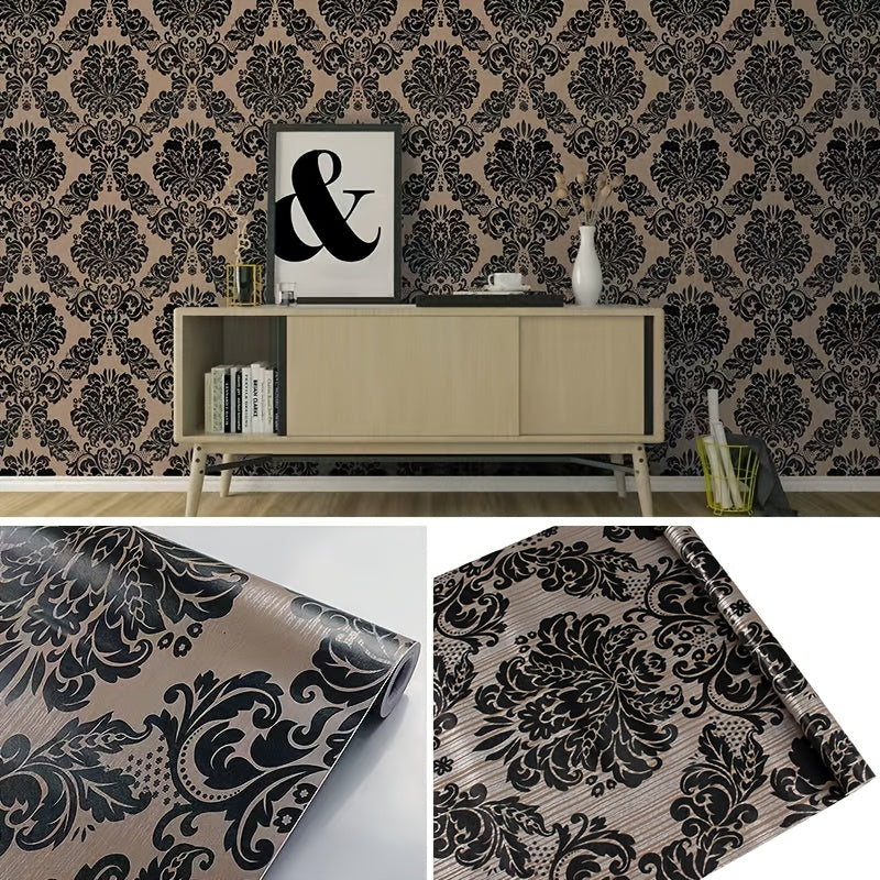 Elegant Floral Sketch Vinyl Wallpaper - Self-Adhesive