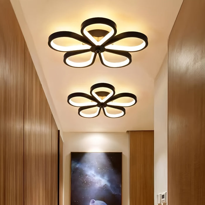 Modern Simple Ceiling Lamp Plum Blossom Shape, 3000k4500k6000 Dimmable Light, Suitable for Living Room, Kitchen, Bedroom, Bathroom, Balcony Corridor etc