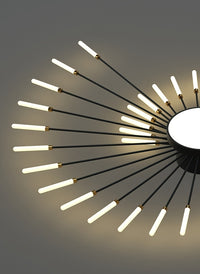 Modern LED Vortex Fireworks Ceiling Light – Sleek Acrylic Design with Illuminated Base, Neutral Lighting for Bedroom, Living Room, or Dining Room, Lights for Living Room